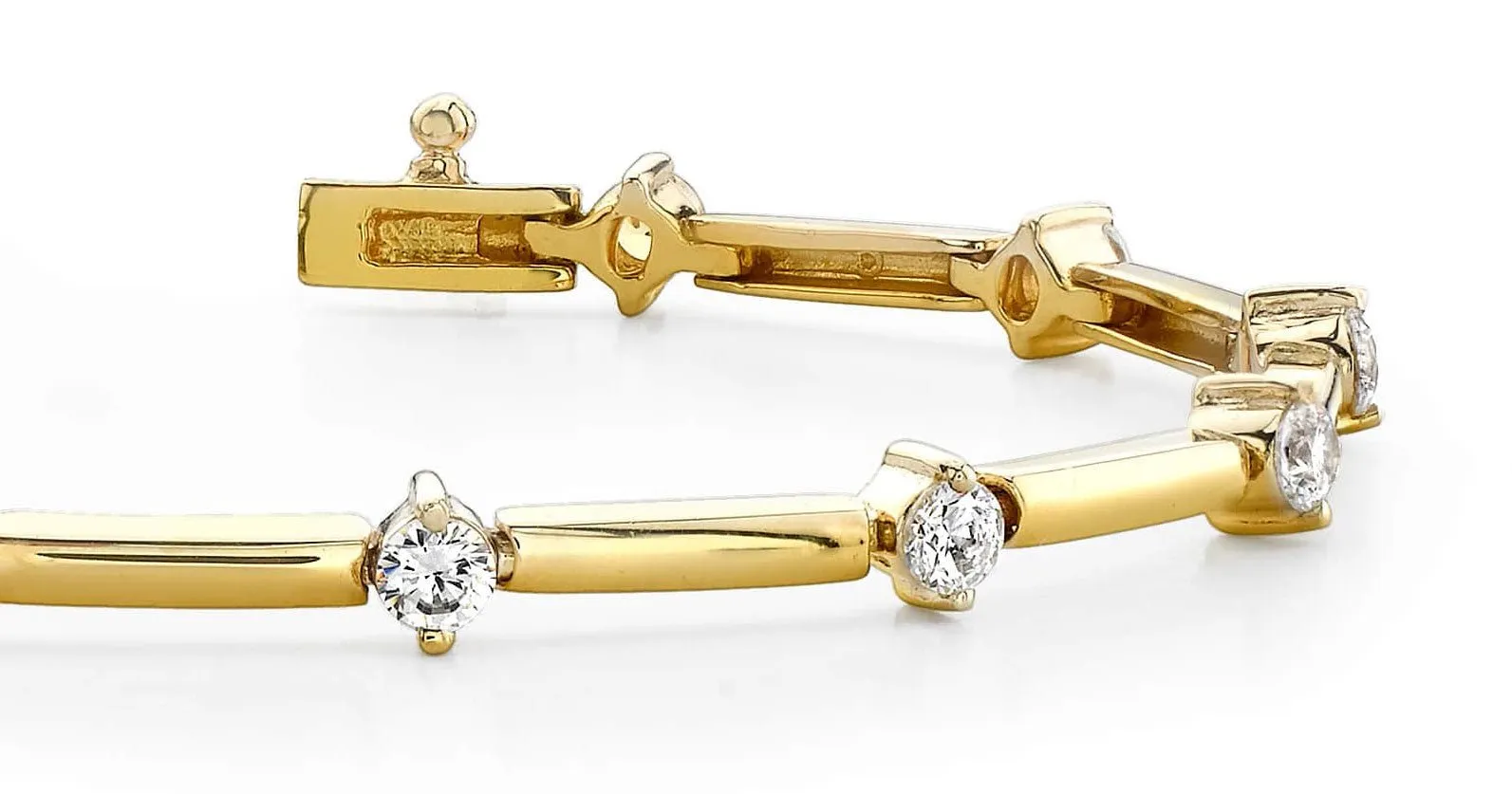 Starburst Solid Link Lab-Grown Diamond Bracelet with 3.00 ct.(finished) 4mm