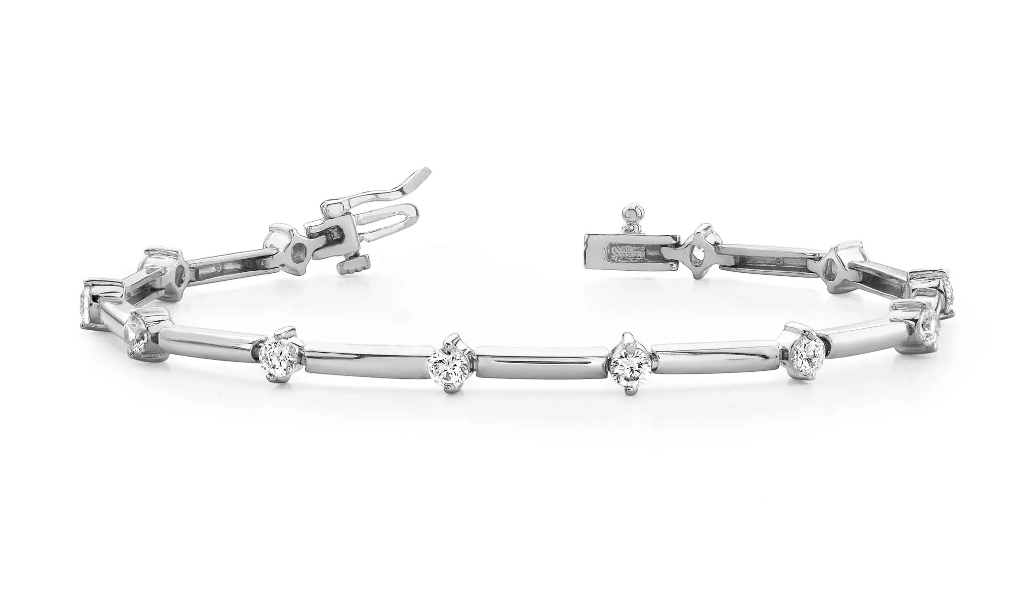 Starburst Solid Link Lab-Grown Diamond Bracelet with 3.00 ct.(finished) 4mm