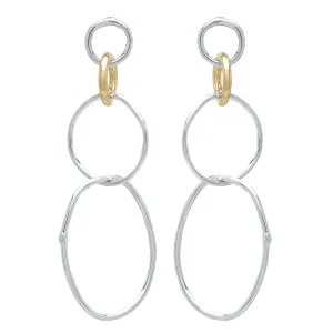 Sterling & Gold Drop Earrings