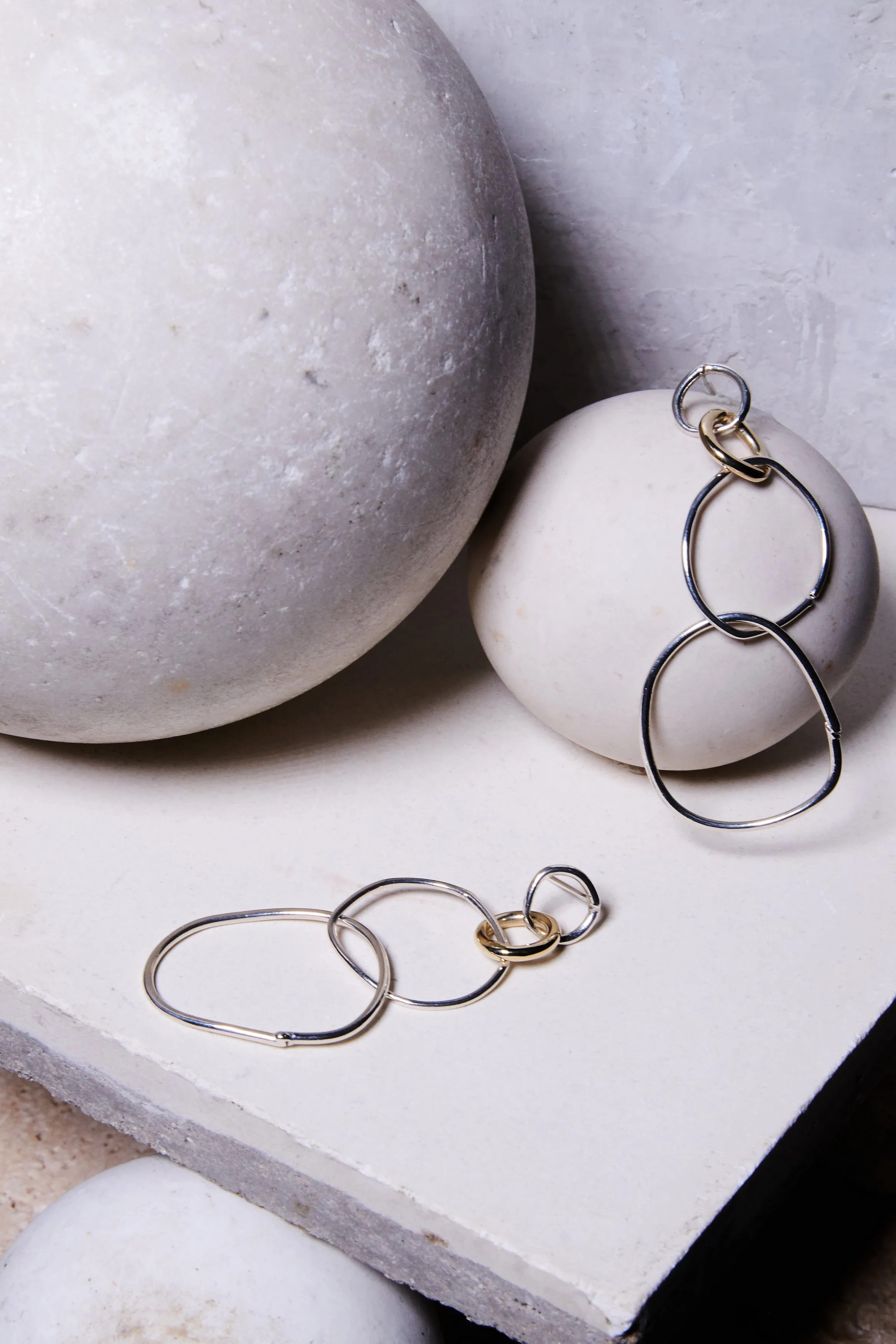 Sterling & Gold Drop Earrings