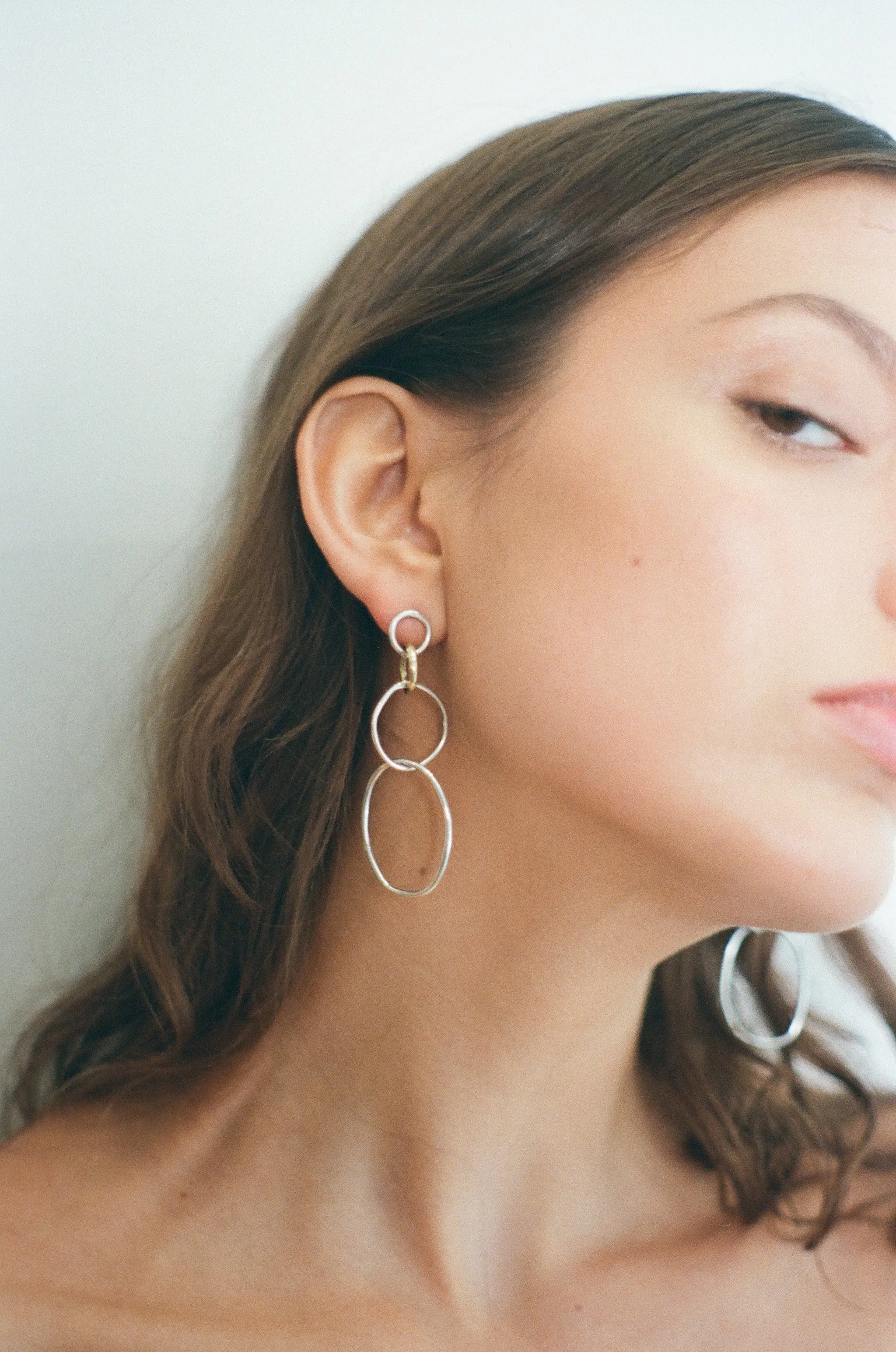 Sterling & Gold Drop Earrings