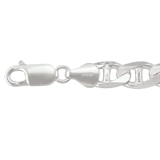 Sterling Silver (10mm) Marine Link Bracelet 8.5"