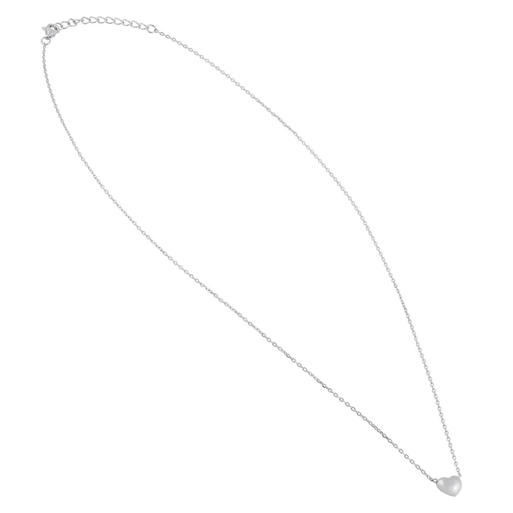 Sterling Silver Bubble Heart Necklace