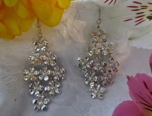 Sterling Silver Chandelier Flower Earrings