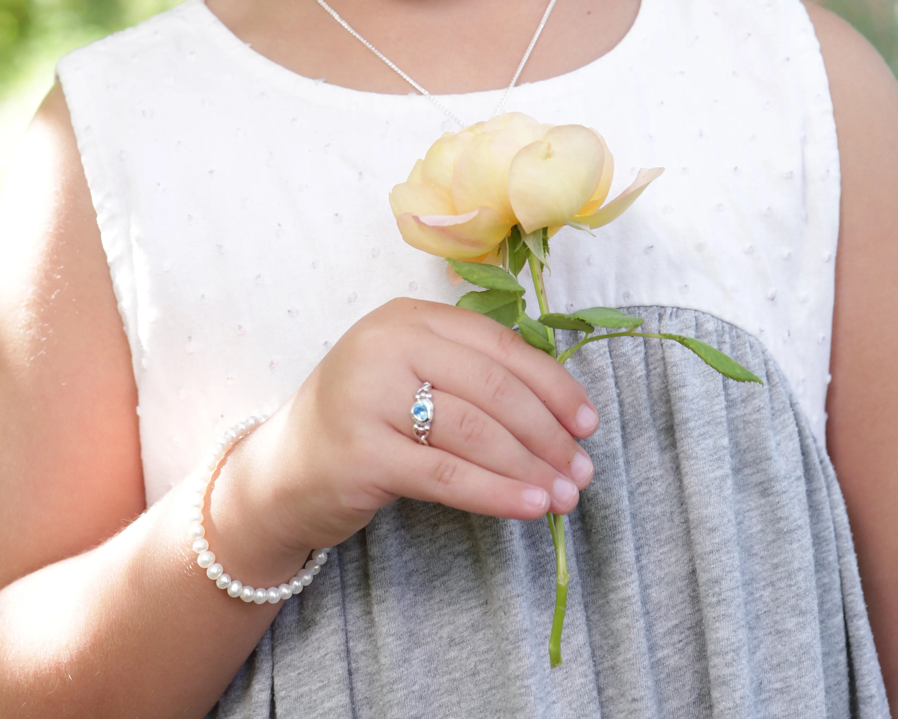 Sterling Silver Freshwater Pearl Bracelet for Baby and Child