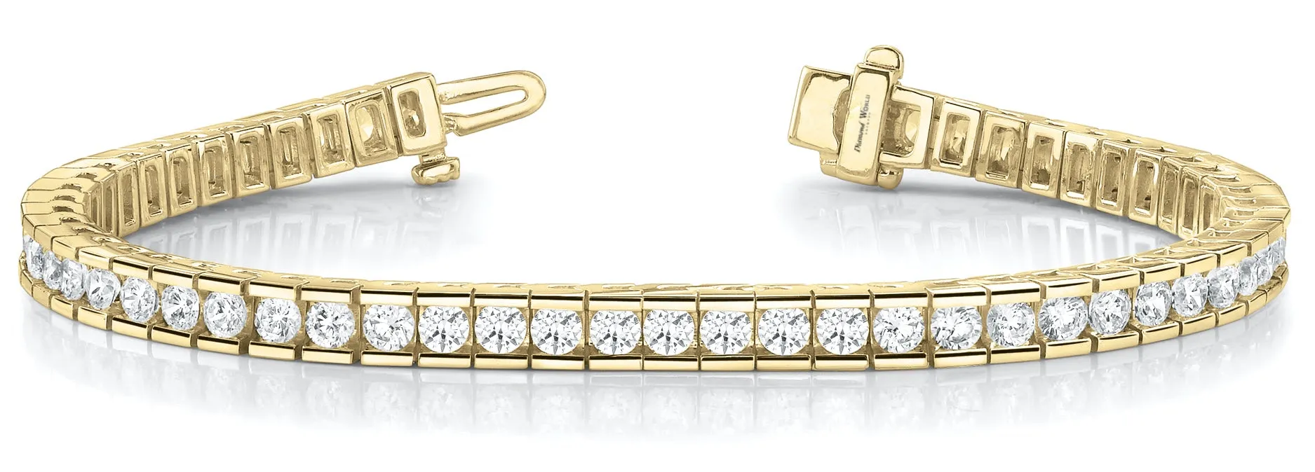 Straight Channel set Diamonds Bracelet