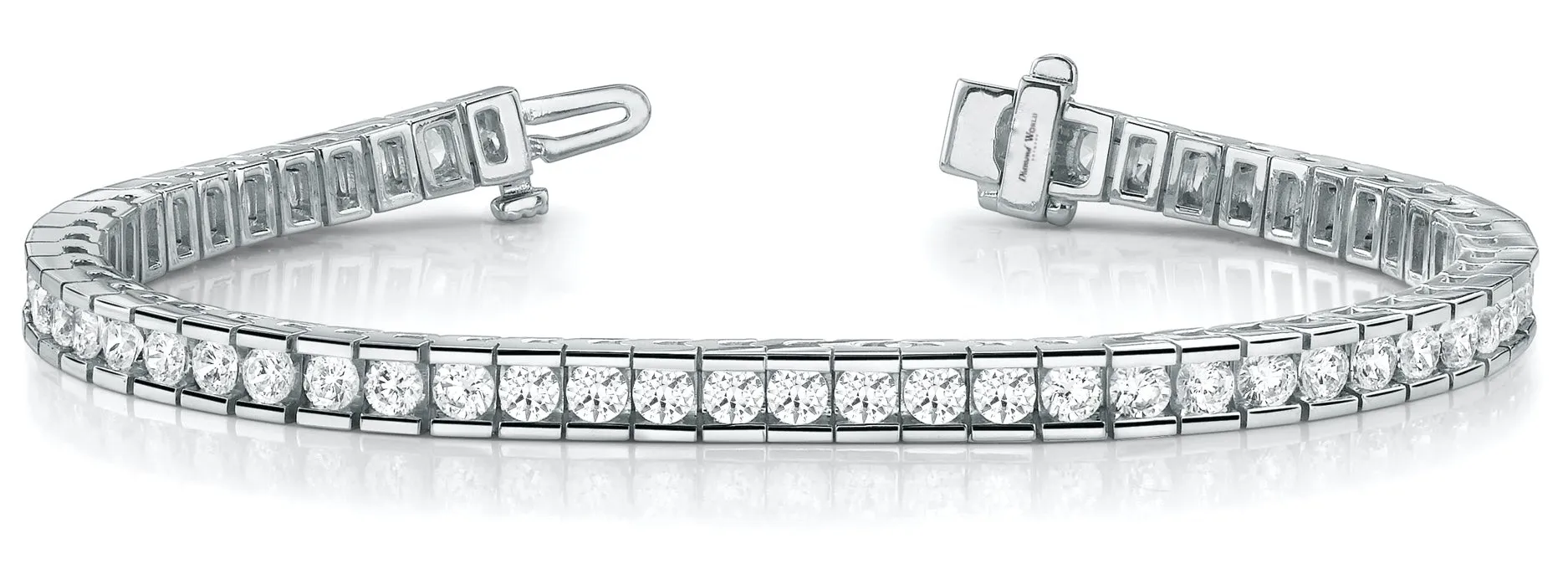 Straight Channel set Diamonds Bracelet