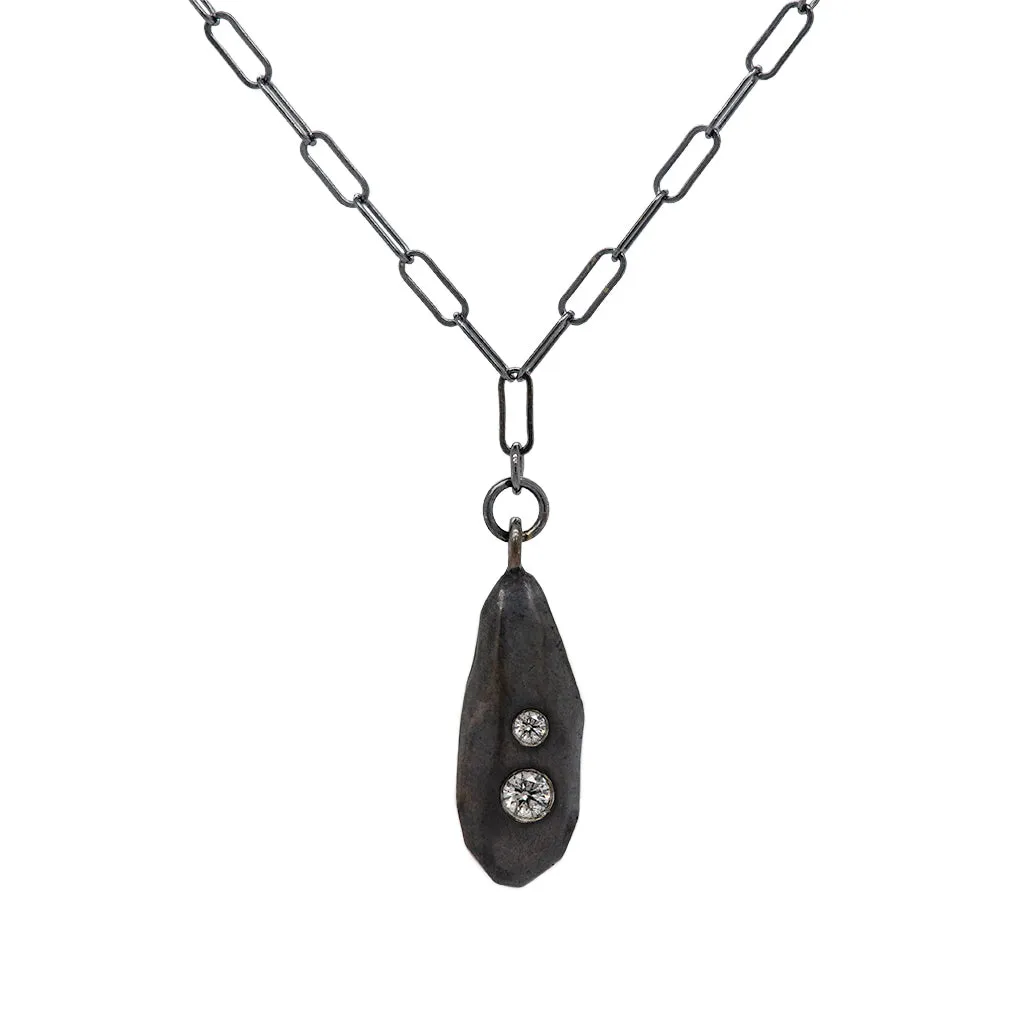 Strength Droplet Necklace with Diamond and Birthstone