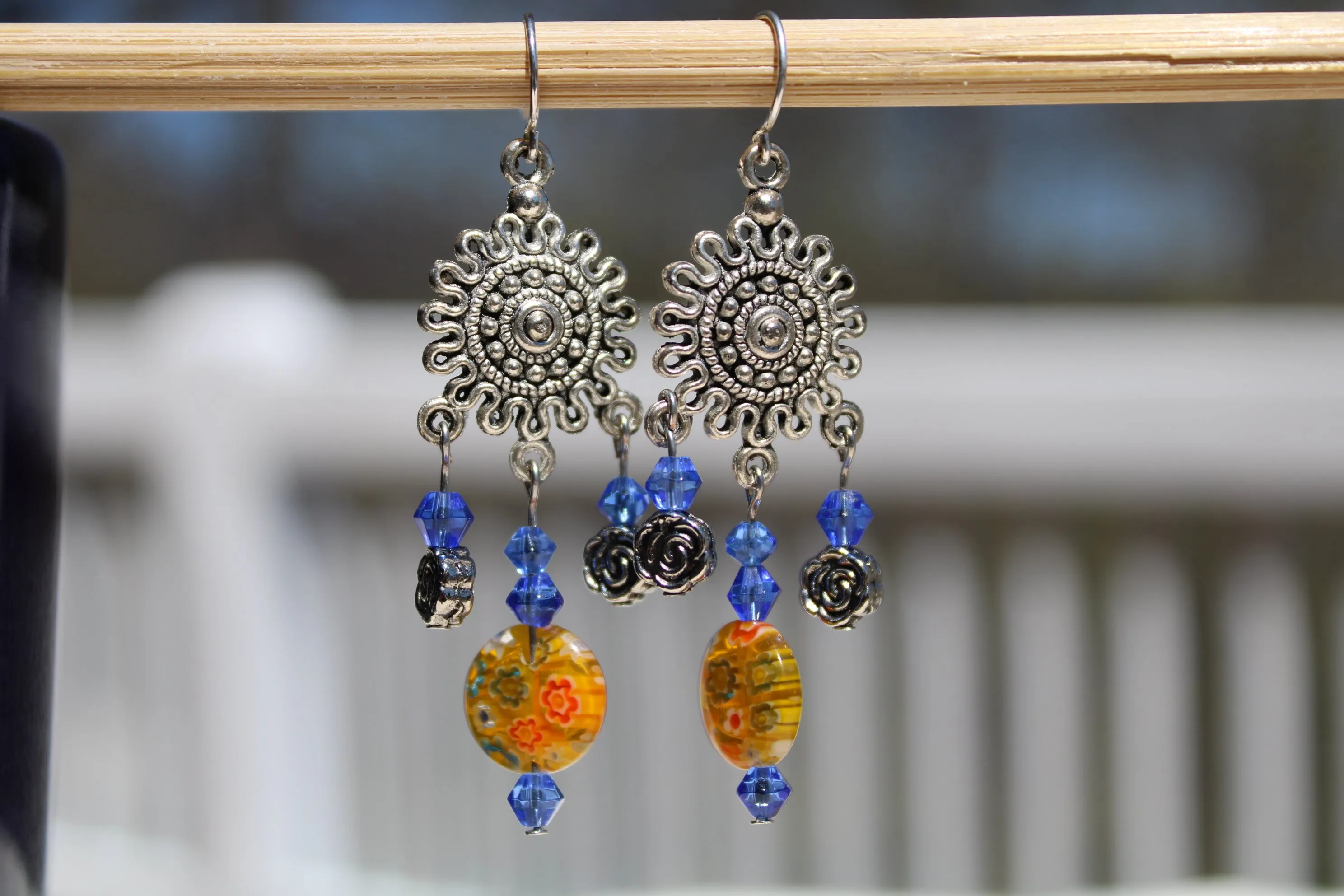 Summer Sunburst Chandelier Earrings