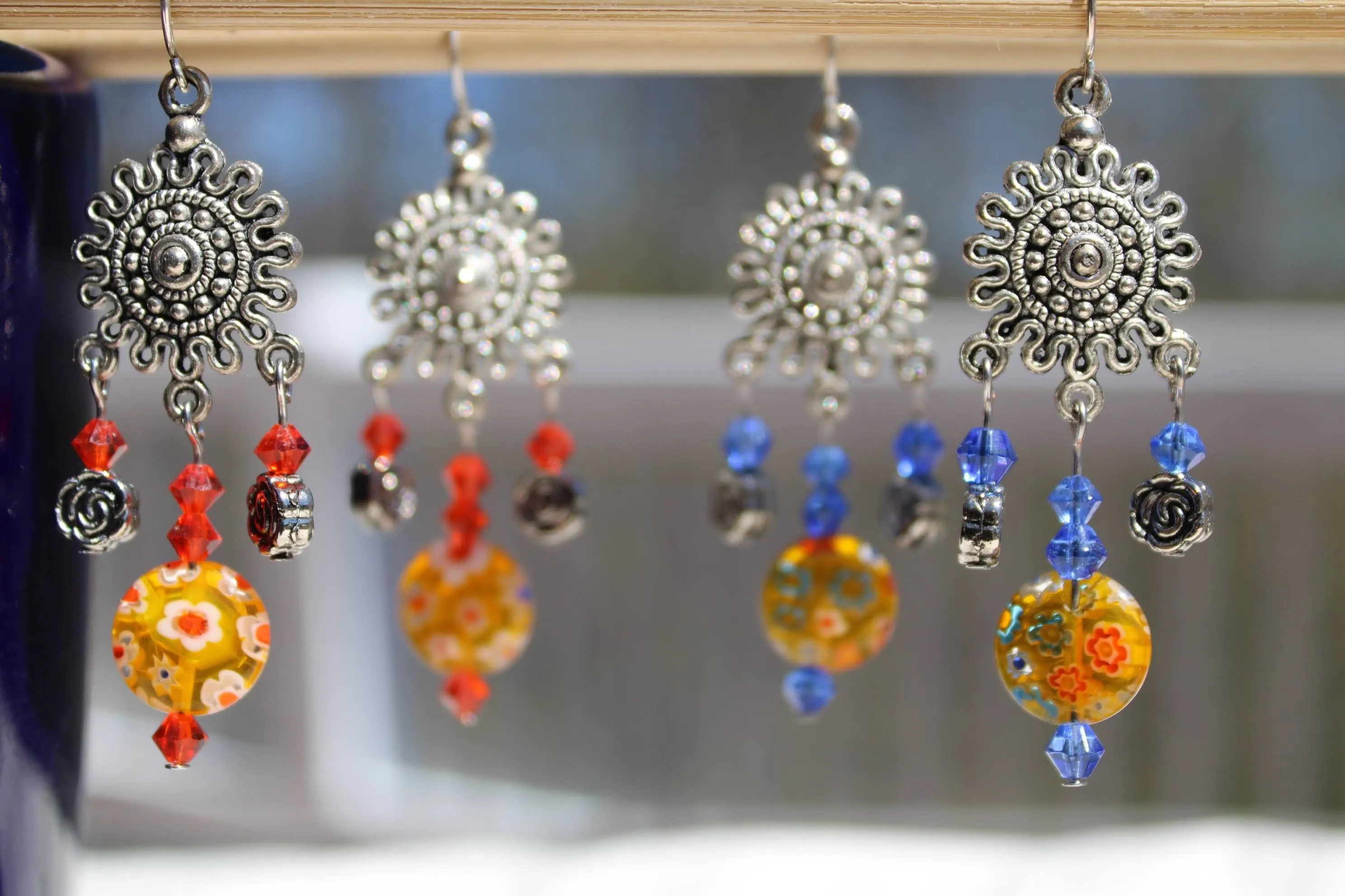 Summer Sunburst Chandelier Earrings