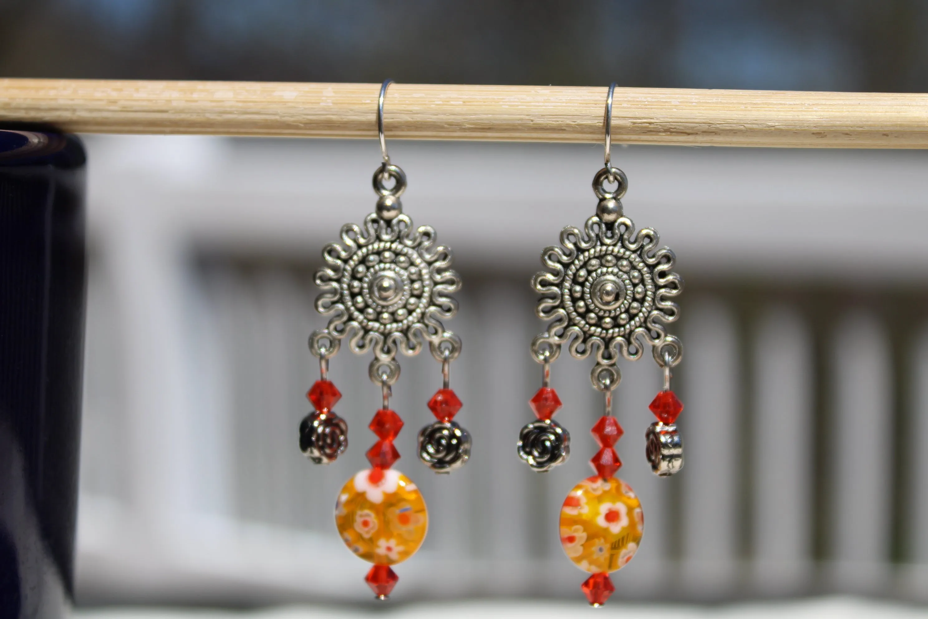 Summer Sunburst Chandelier Earrings