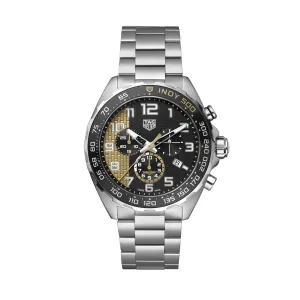 Tag Heuer Formula 1 Indy 500 Silver Stainless Steel Black Dial Chronograph Quartz Watch for Gents - CAZ101AU.BA0842