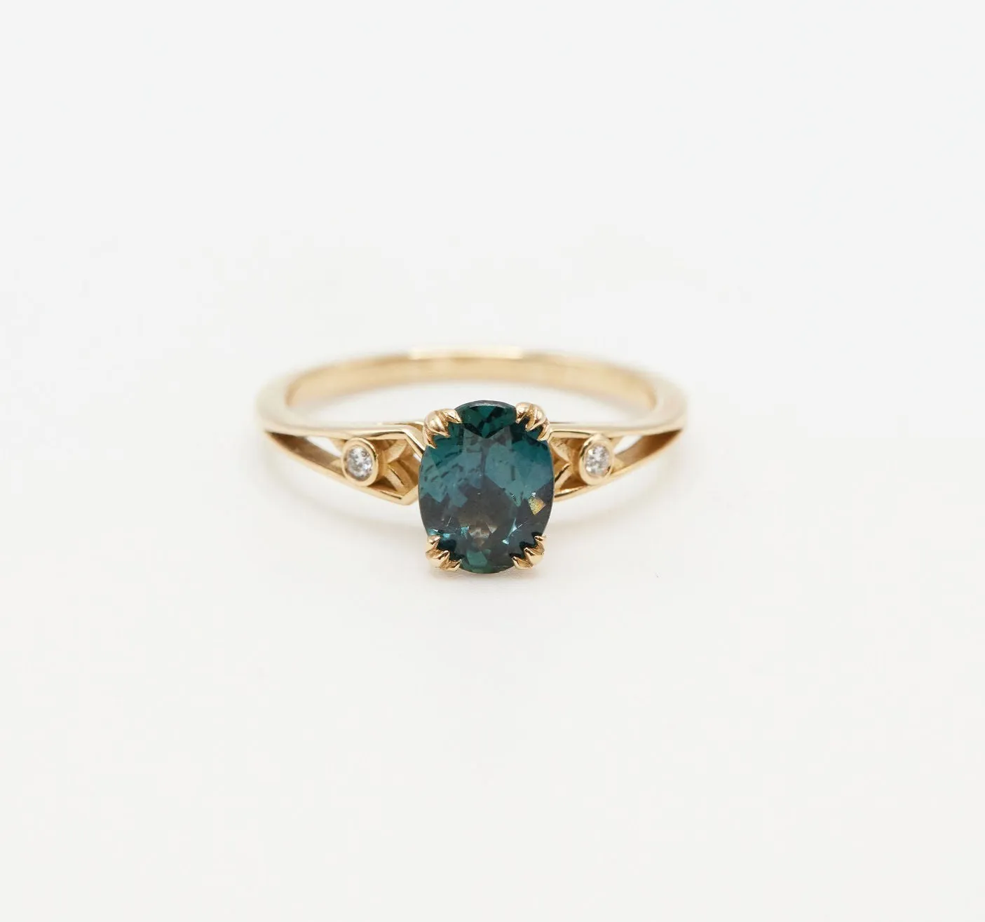 Teal Sapphire Michelle Ring