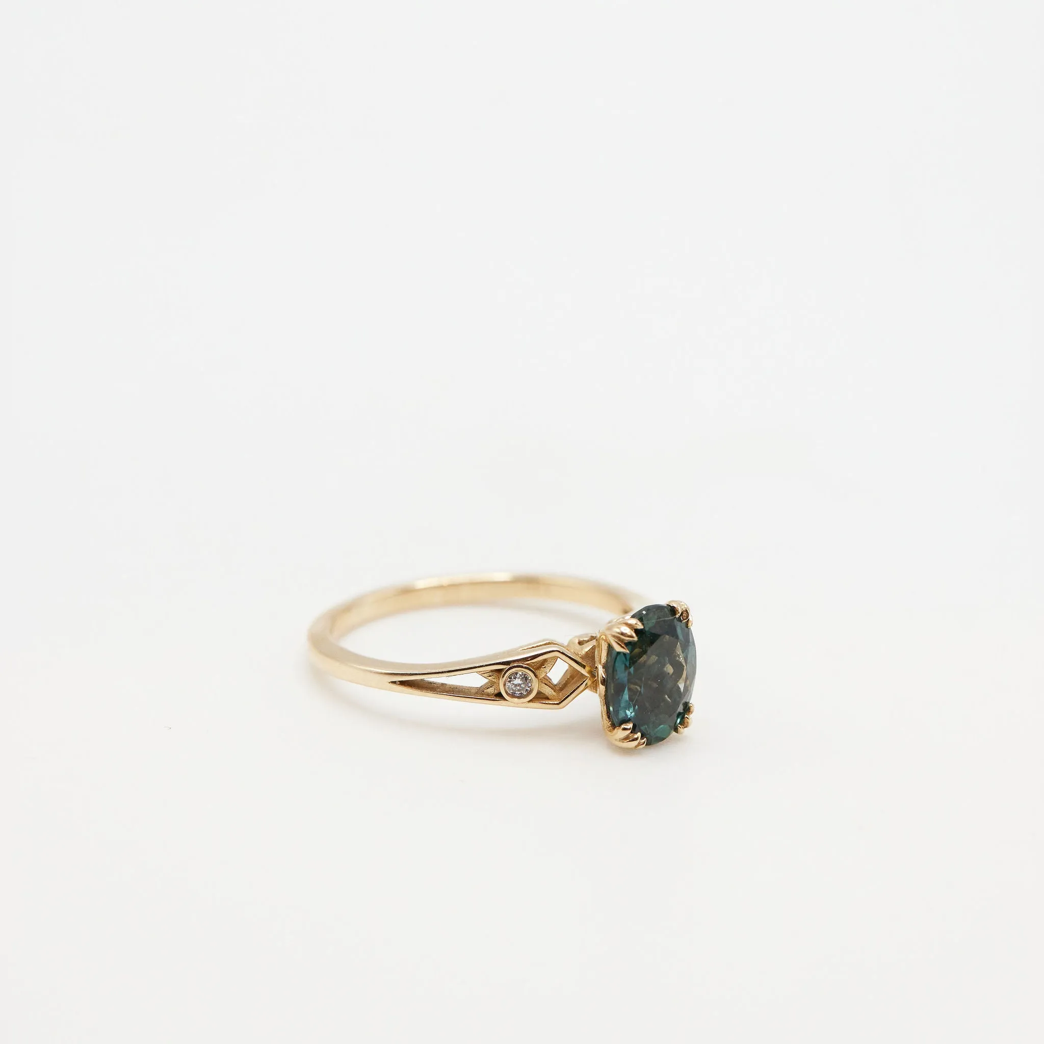 Teal Sapphire Michelle Ring
