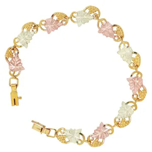 Ten Link Foliage - Black Hills Gold Bracelet