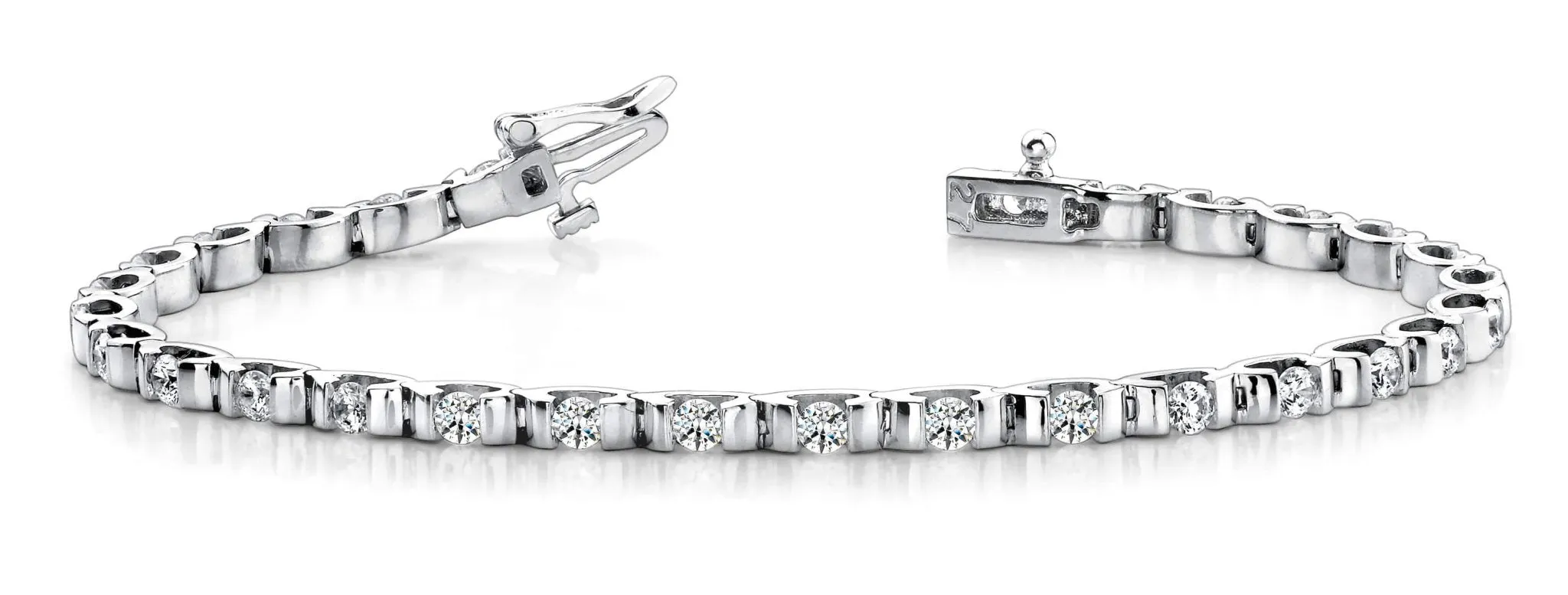 Tension Set Lab-Grown Diamond Bracelet with 2.18 ct.(finished) 2.75mm