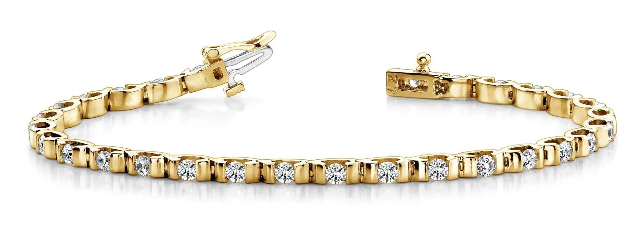 Tension Set Lab-Grown Diamond Bracelet with 2.18 ct.(finished) 2.75mm