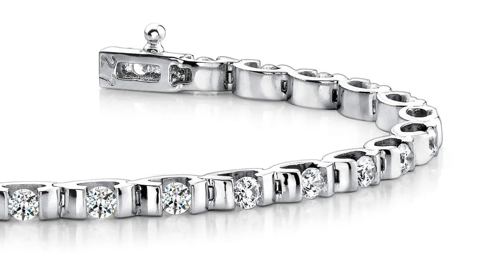 Tension Set Lab-Grown Diamond Bracelet with 2.18 ct.(finished) 2.75mm