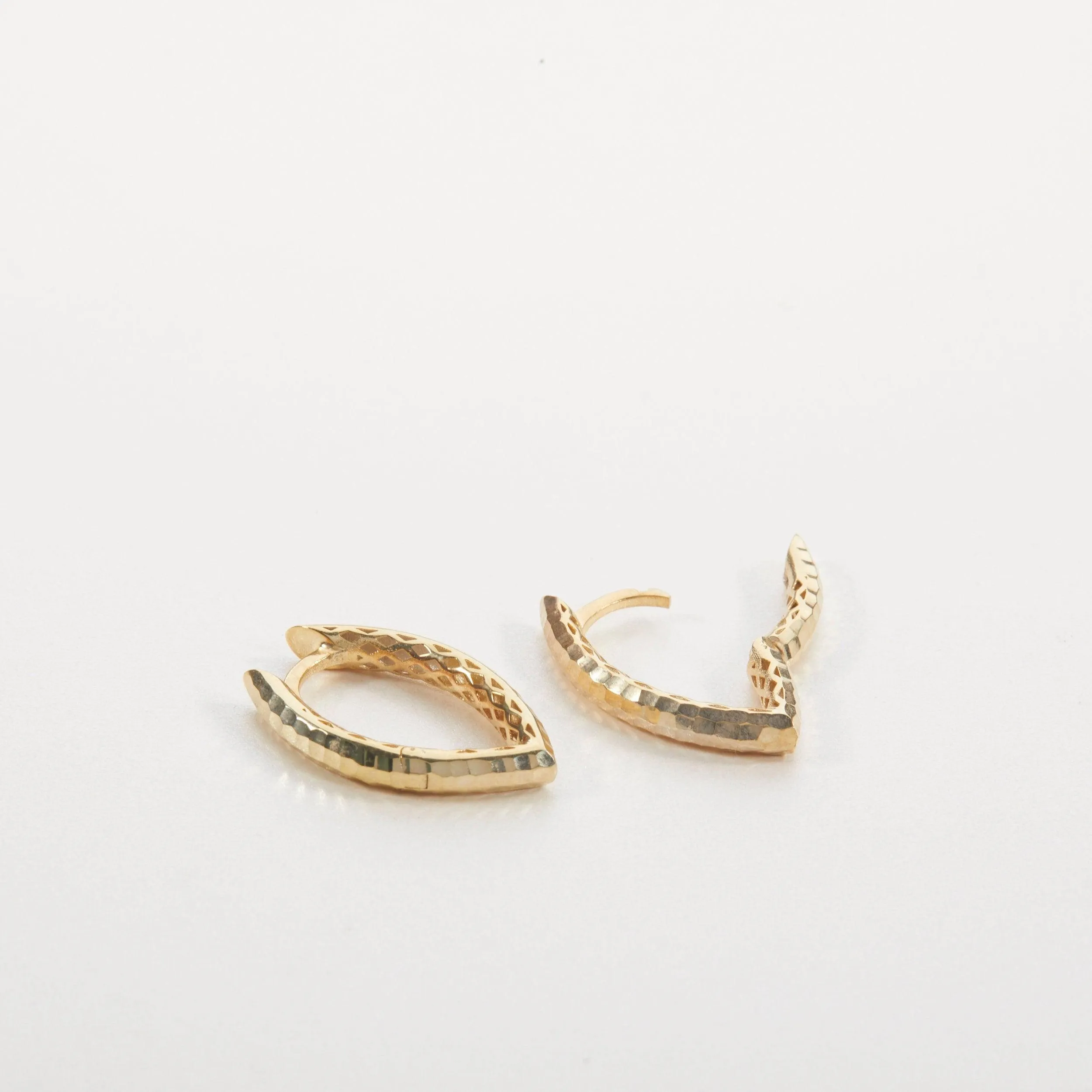 Textured Hoop Earring - 18K Gold Vermeil