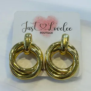 The Interlocking Gold Hoop Earrings