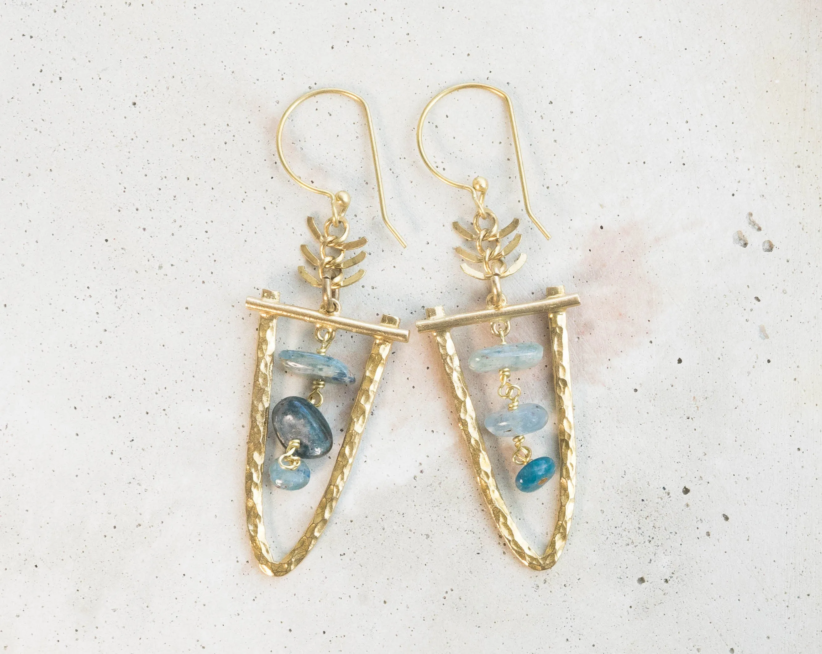 THEIA/ Raw Kyanite Chandelier Earrings