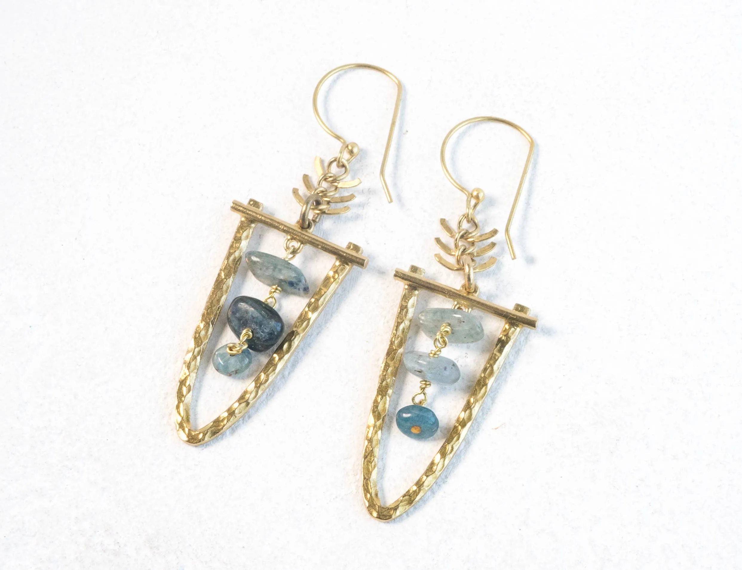 THEIA/ Raw Kyanite Chandelier Earrings