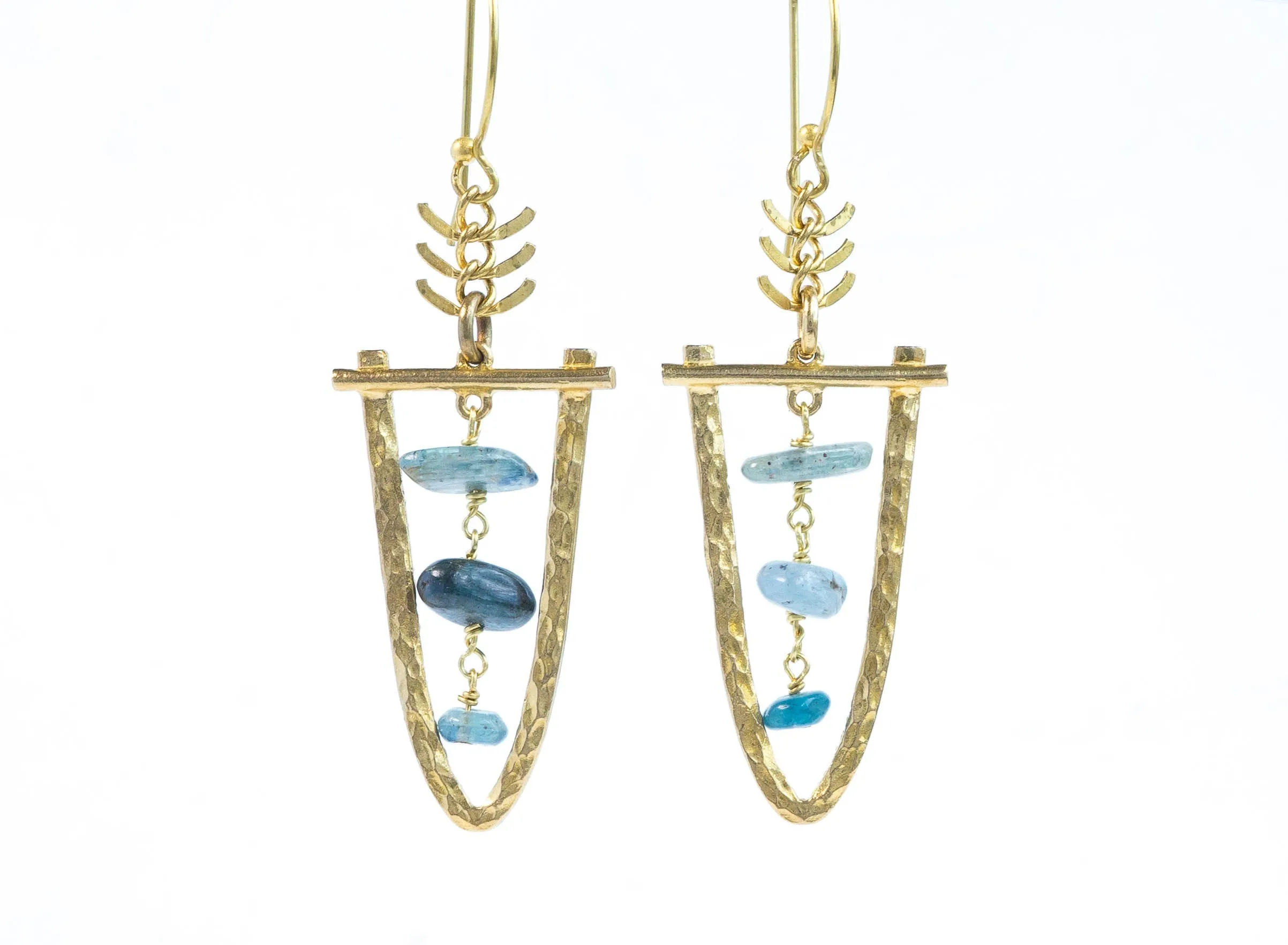 THEIA/ Raw Kyanite Chandelier Earrings