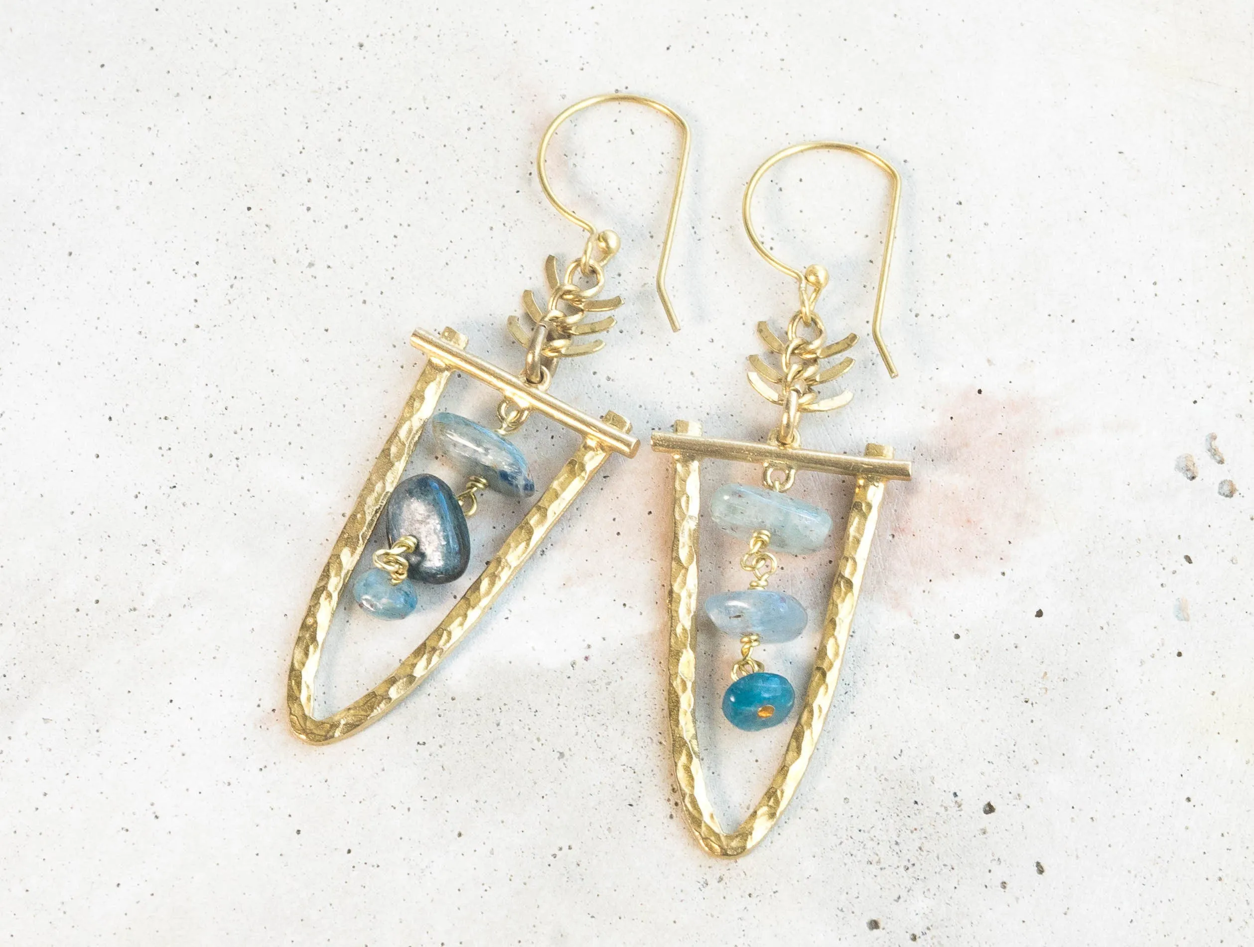THEIA/ Raw Kyanite Chandelier Earrings