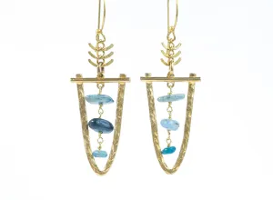 THEIA/ Raw Kyanite Chandelier Earrings