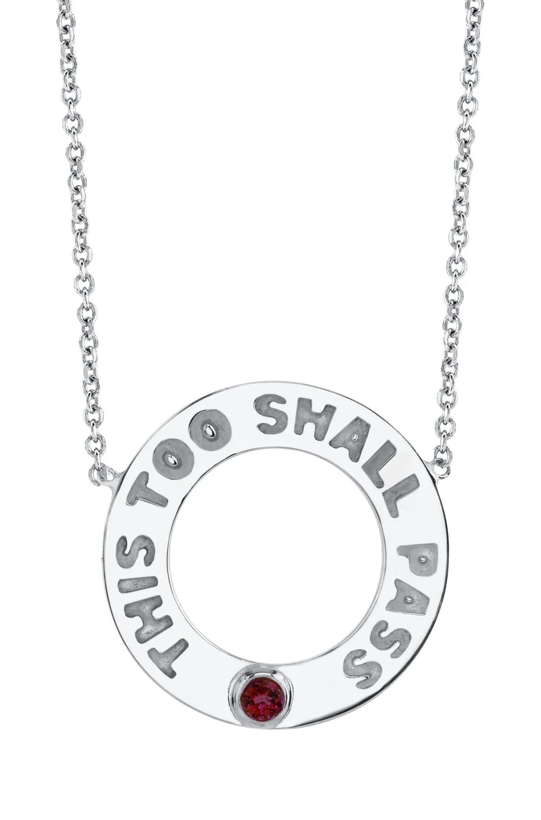 This Too Shall Pass Ruby Necklace