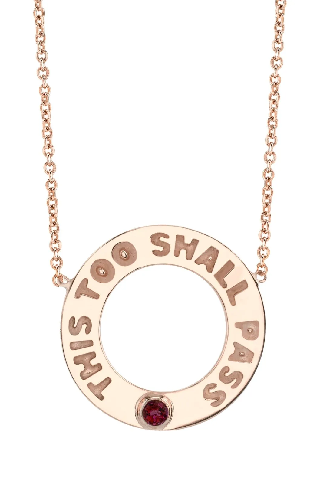 This Too Shall Pass Ruby Necklace
