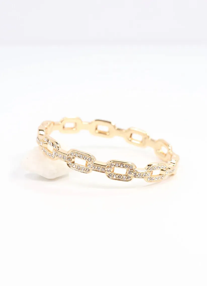 TISDALE CZ METAL LINK BRACELET
