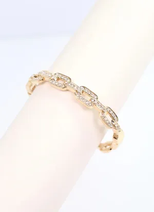 TISDALE CZ METAL LINK BRACELET