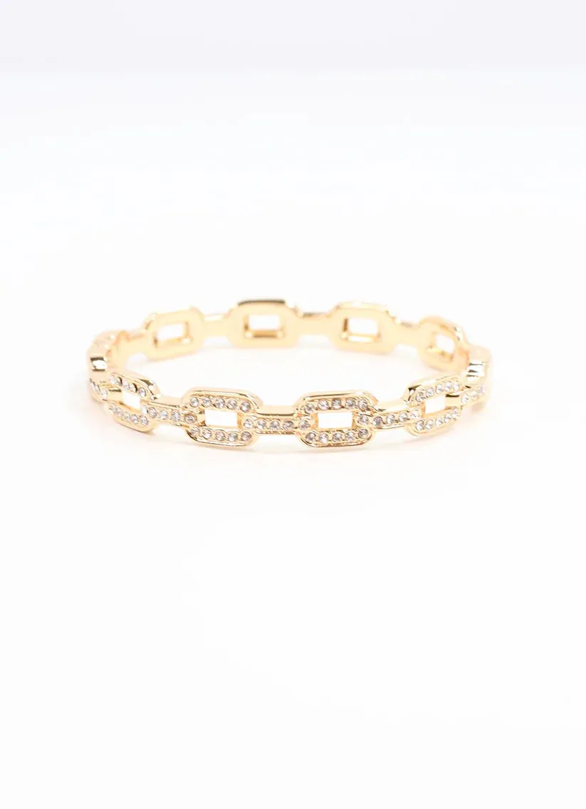 TISDALE CZ METAL LINK BRACELET