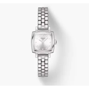 Tissot Lovely Square Silver Stainless Steel Silver Dial Quartz Watch for Ladies - T058.109.11.036.01