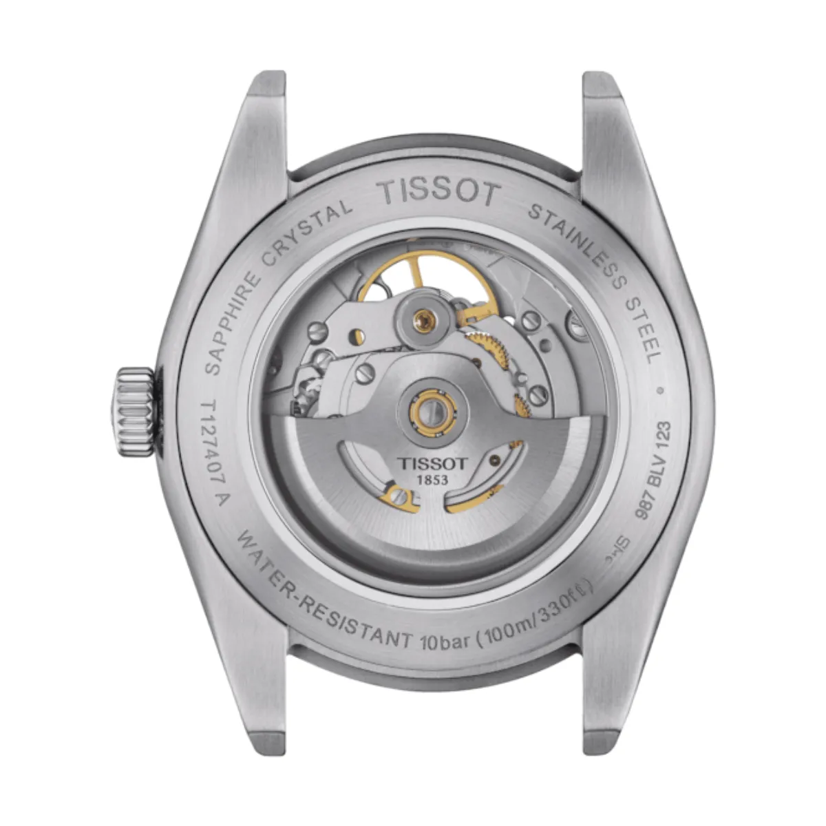 Tissot Gentleman T1274071108100 T127.407.11.081.00 Powermatic 80 Open Heart Rhodium Dial Watch