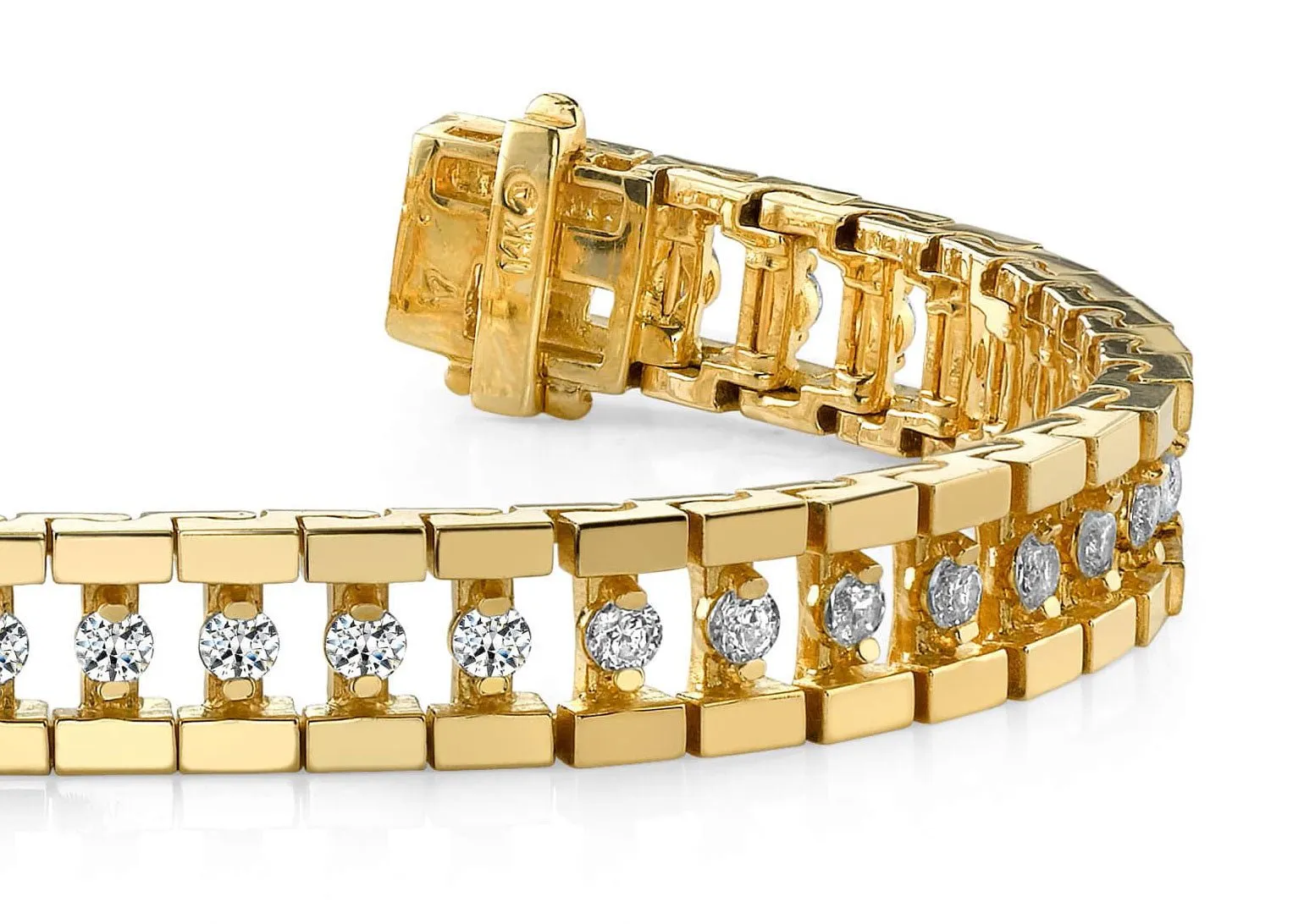 Track Link Diamond Bracelet with 2.50 ct.(finished) 2.25mm