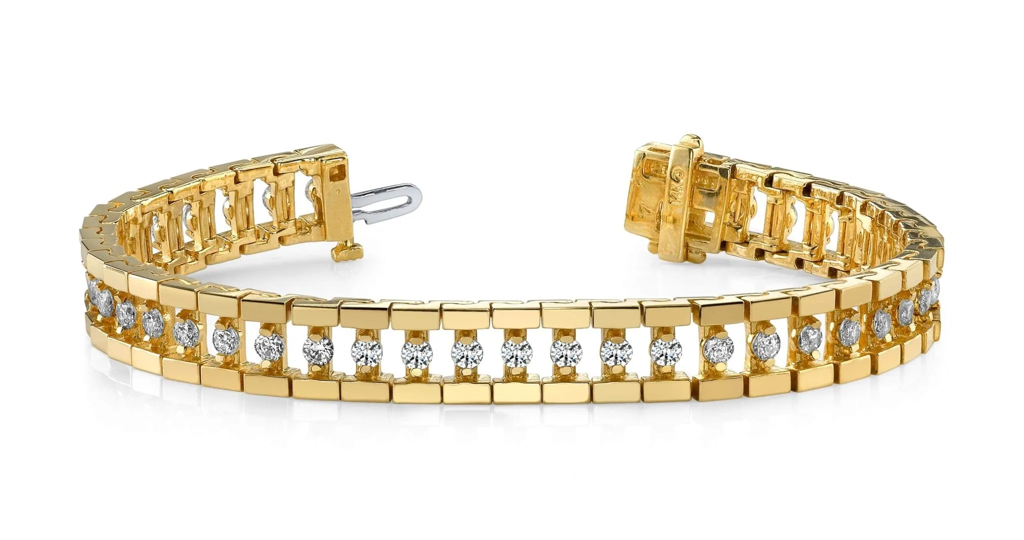 Track Link Diamond Bracelet with 2.50 ct.(finished) 2.25mm