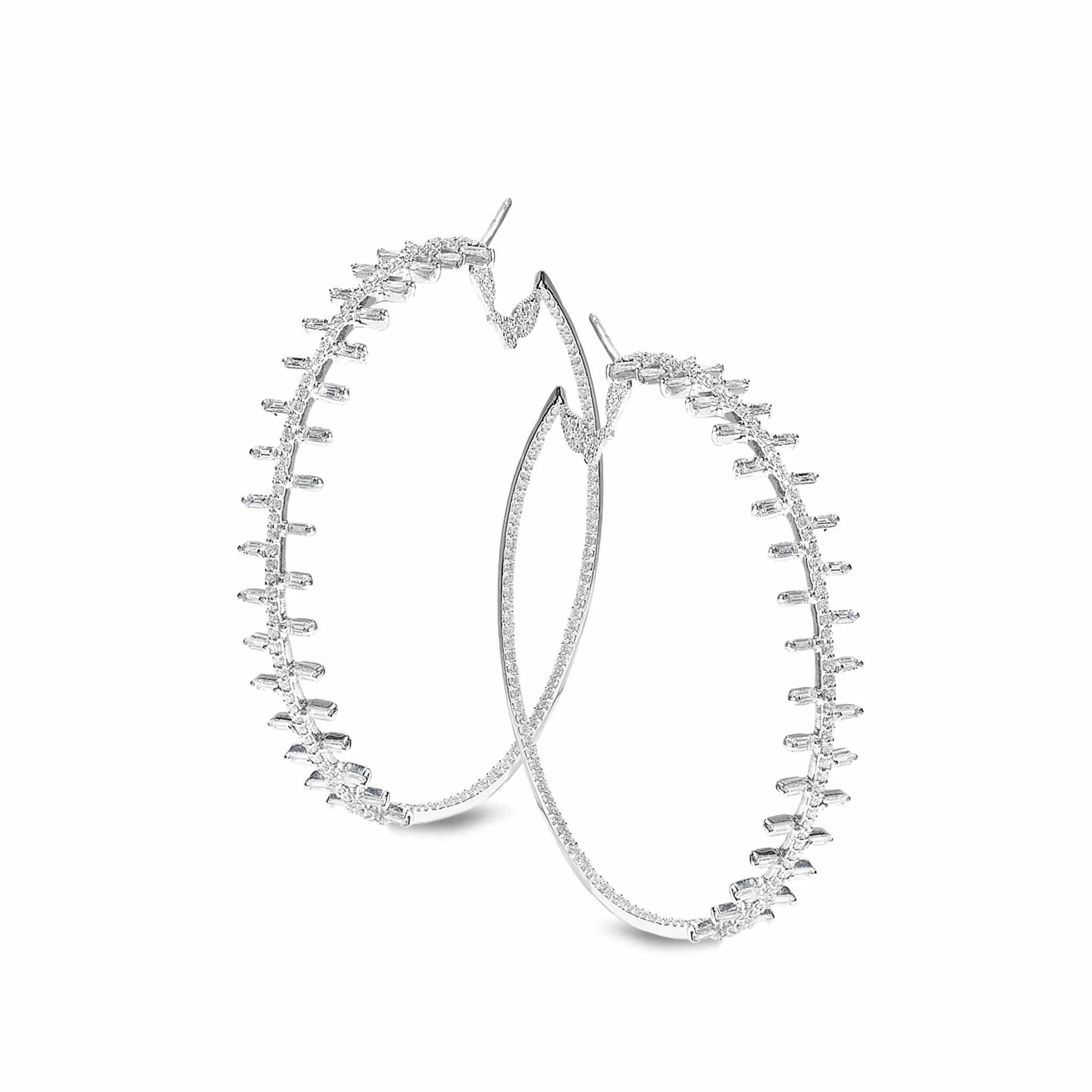 Trinity Spoke Hoop Earrings