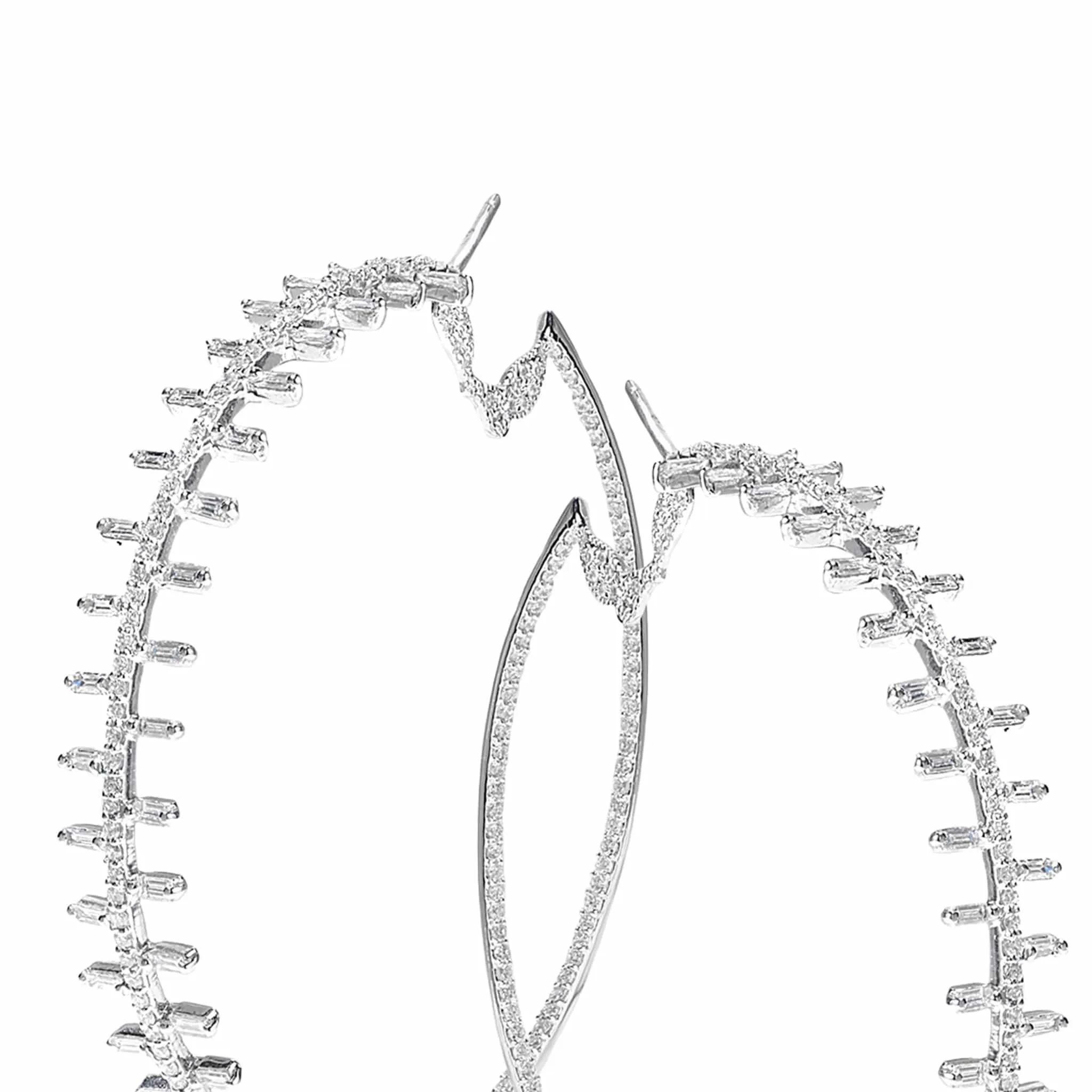 Trinity Spoke Hoop Earrings