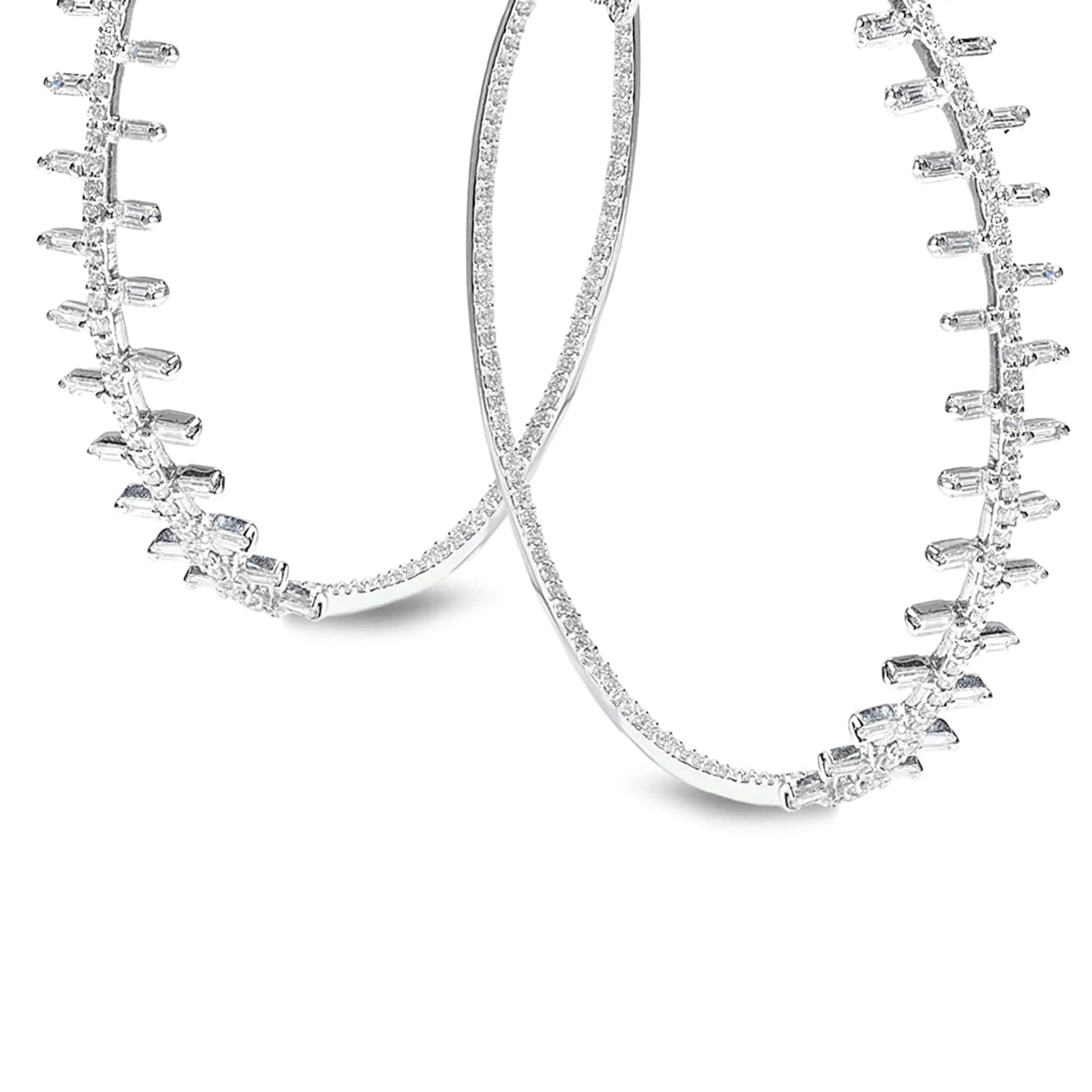 Trinity Spoke Hoop Earrings
