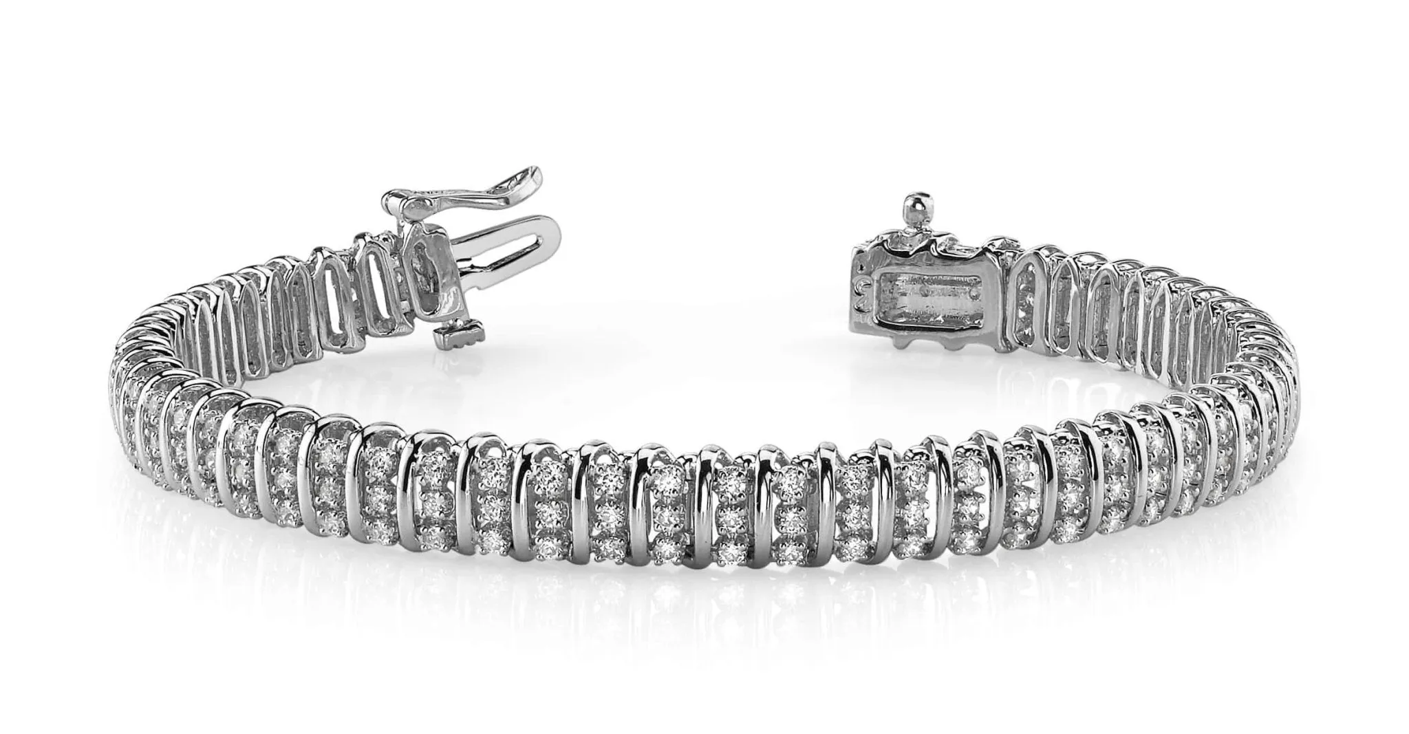 Triple Illusion Lab-Grown Diamond Bracelet with 1.91 ct.(finished) 1.2mm