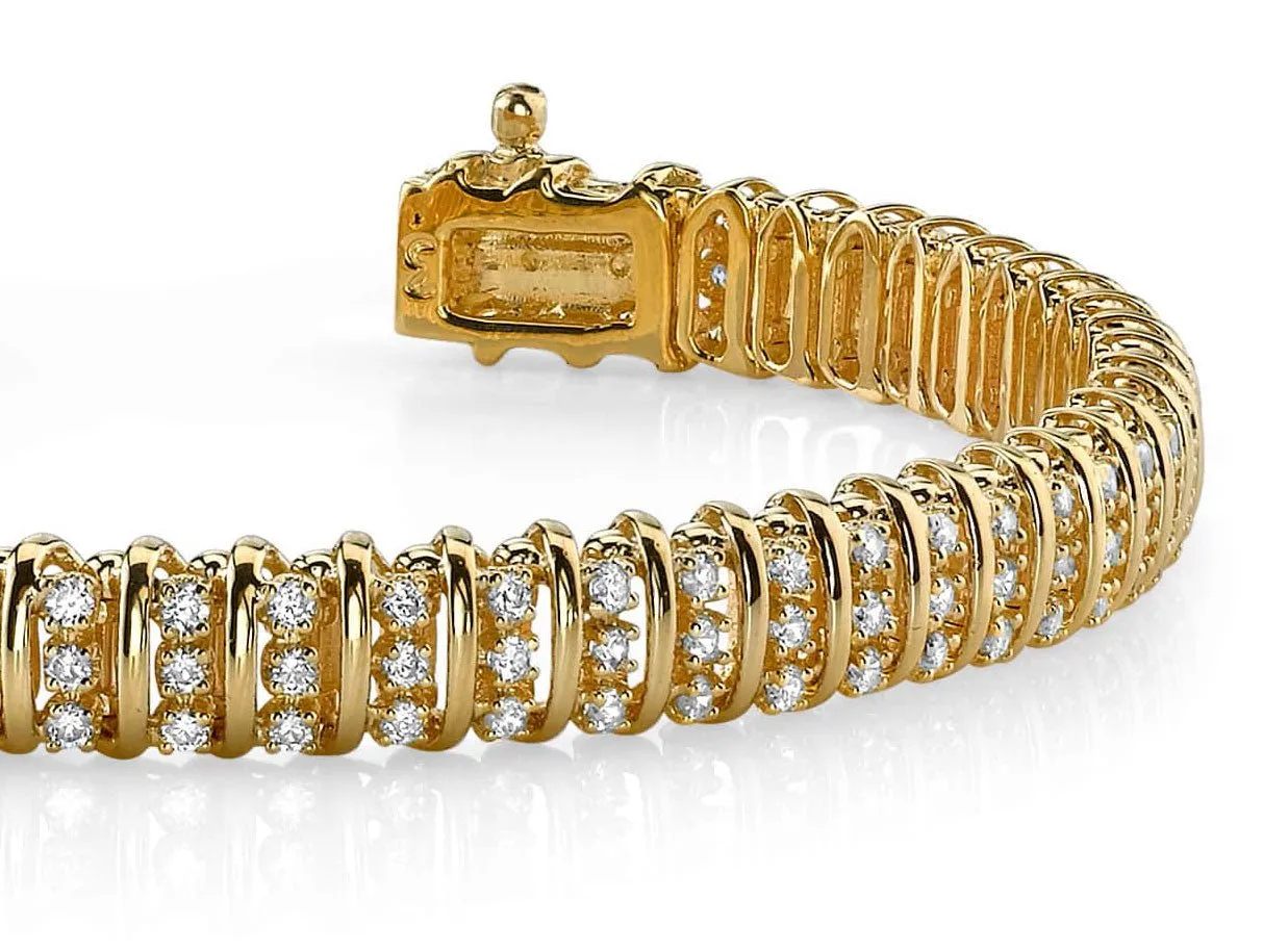 Triple Illusion Lab-Grown Diamond Bracelet with 1.91 ct.(finished) 1.2mm