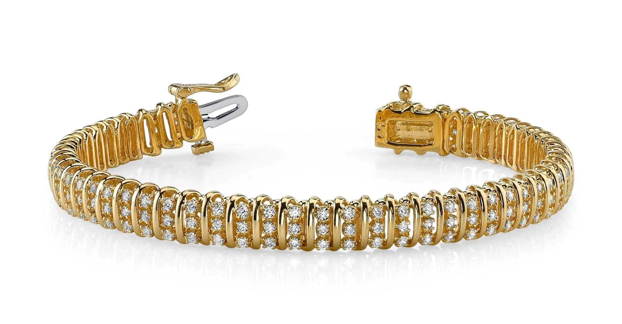 Triple Illusion Lab-Grown Diamond Bracelet with 1.91 ct.(finished) 1.2mm