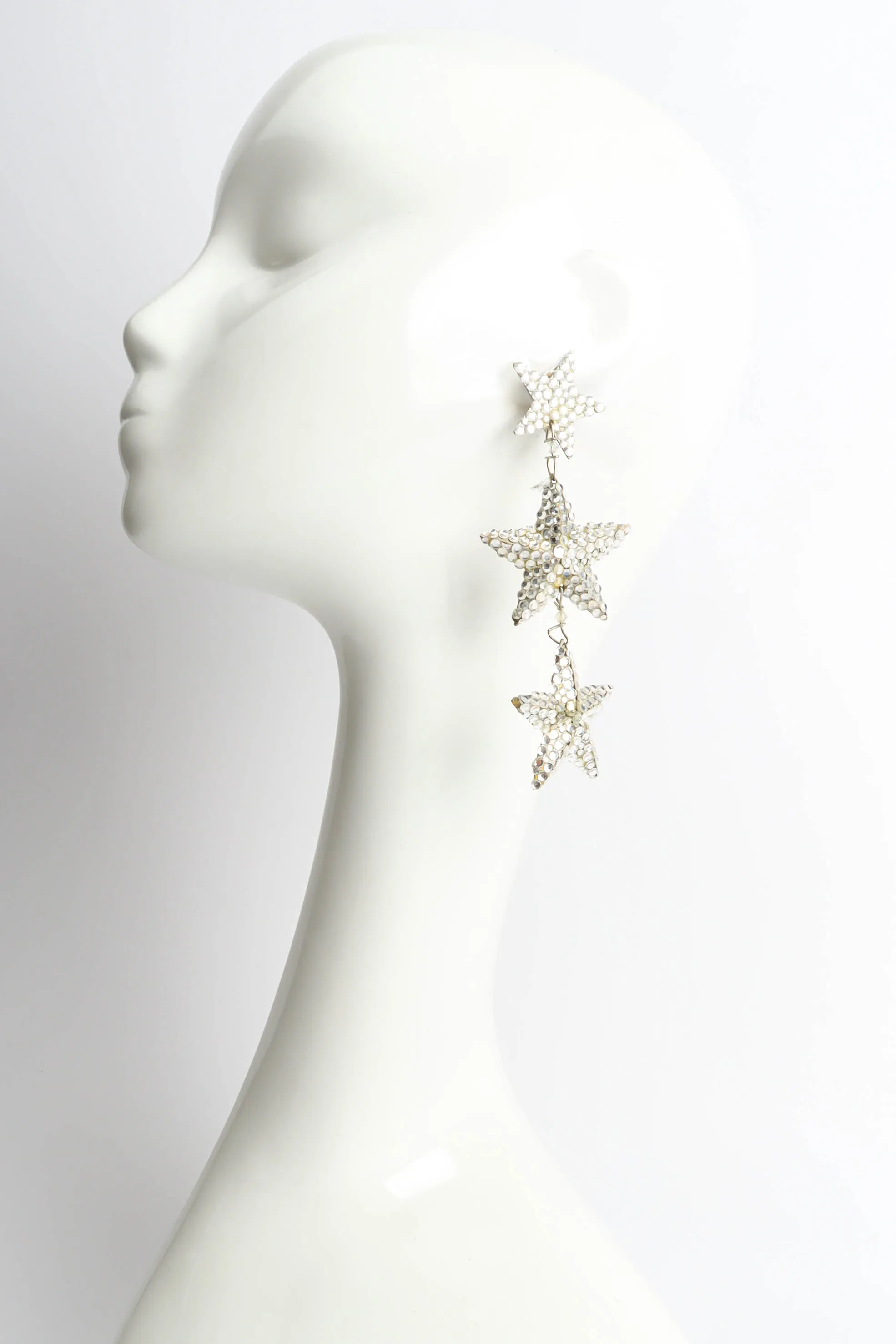 Triple Star Chandelier Earrings