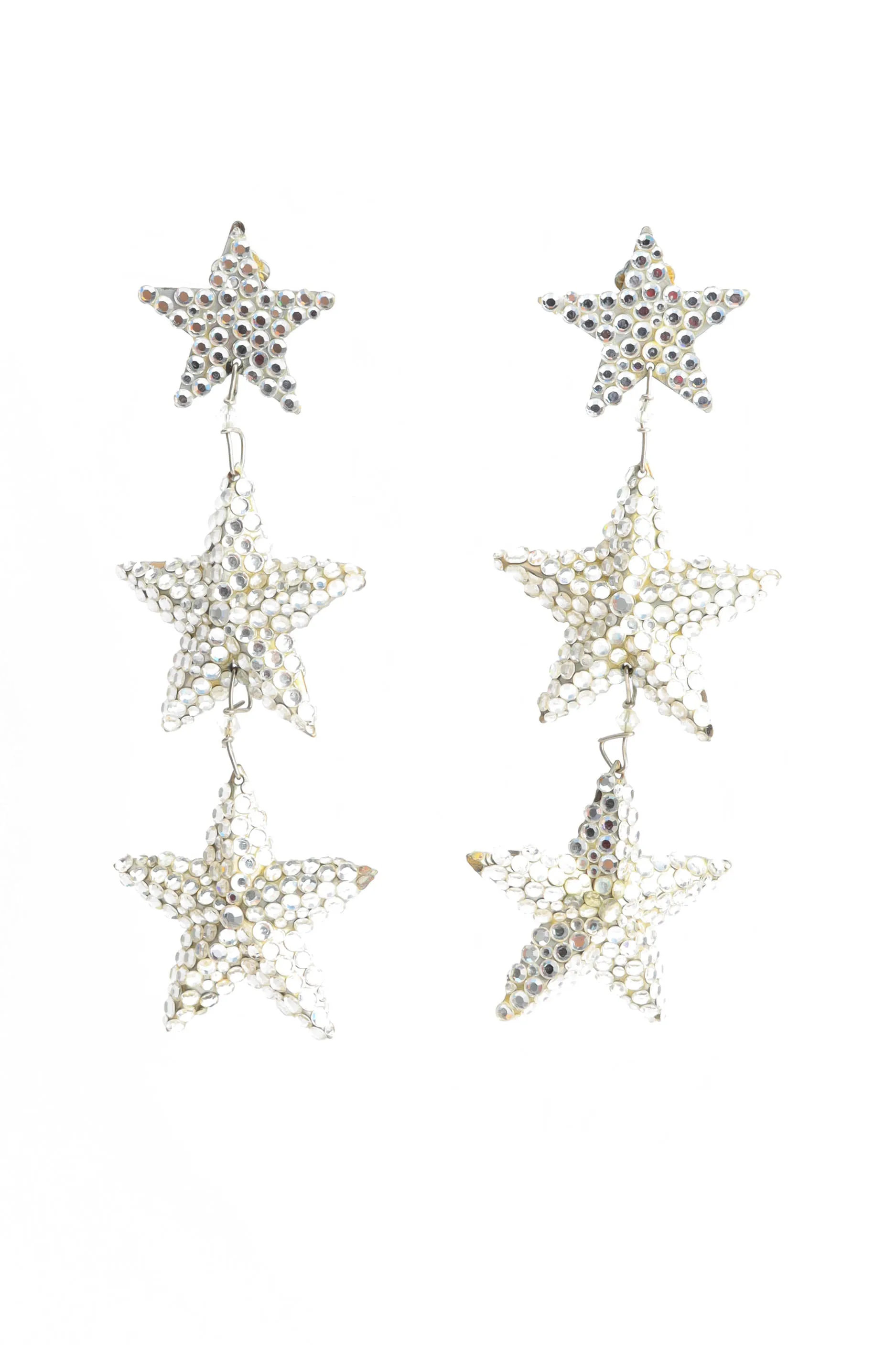 Triple Star Chandelier Earrings