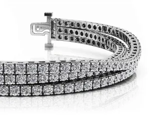 Triple Strand Flexible Diamond Tennis Bracelet Lab-Grown Diamond with 9.90 ct.(finished) 2.5mm