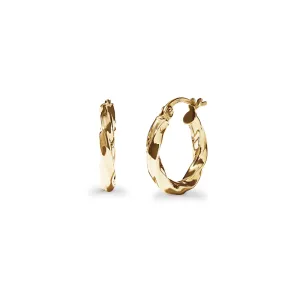 Twist Hoop Earrings in 9ct Yellow Gold