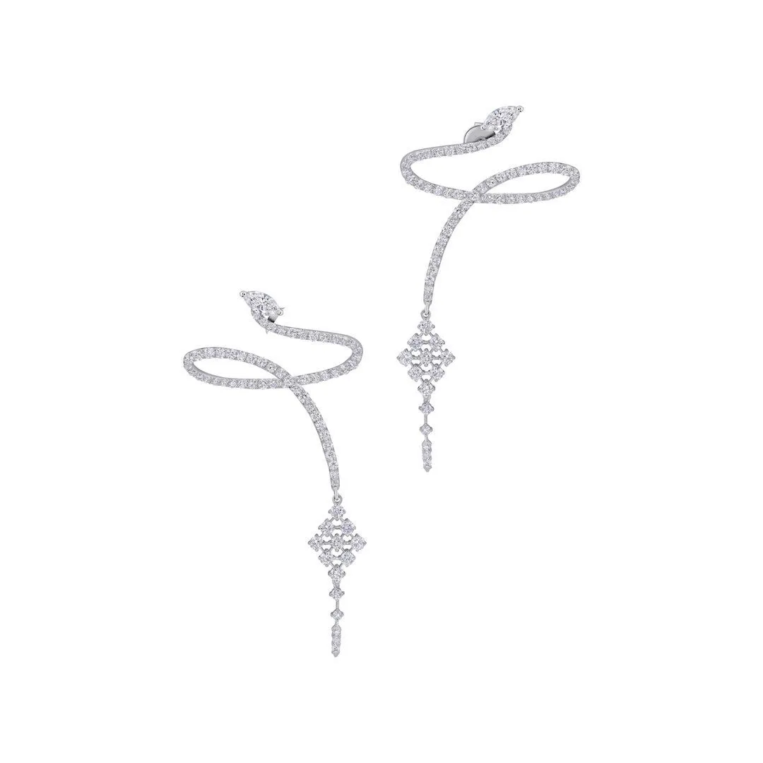 Twisted Diamond Earrings