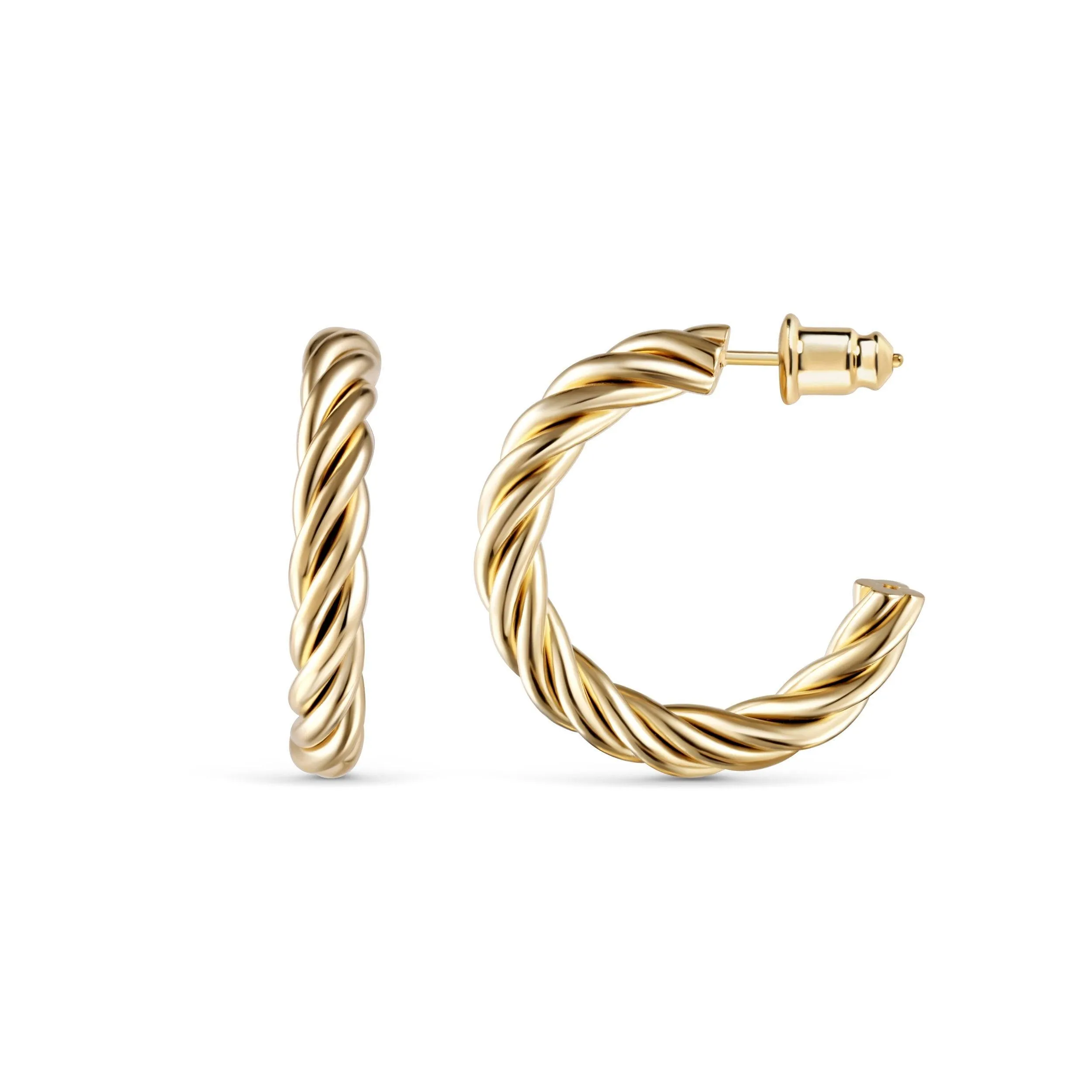 Twisted Hoop Earrings